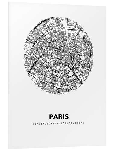 PVC print City map of Paris III