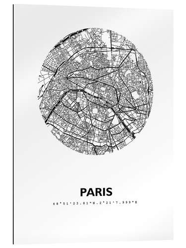 Gallery print City map of Paris III