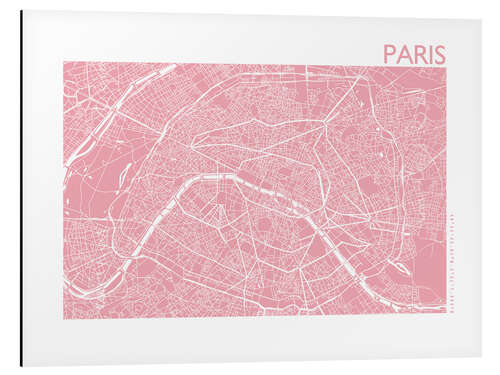 Obraz na aluminium City map of Paris II