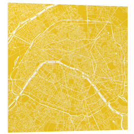 Foam board print City map of Paris I