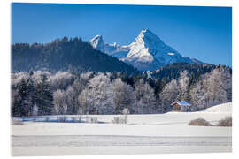 Akrylbillede Snowy mountains in Upper Bavaria