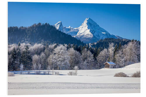 Quadro em PVC Snowy mountains in Upper Bavaria