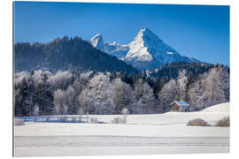 Gallery print Snowy mountains in Upper Bavaria