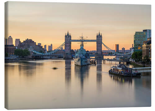 Canvastavla Colourful sunrises in London