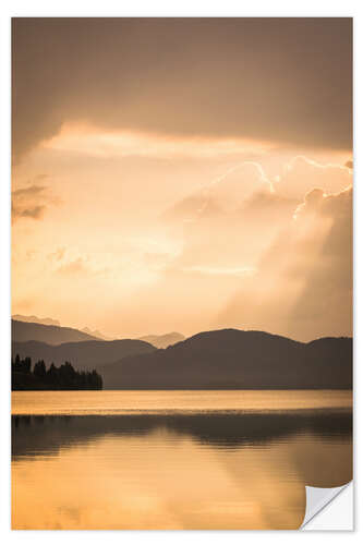 Adesivo murale Summer morning at lake Walchense