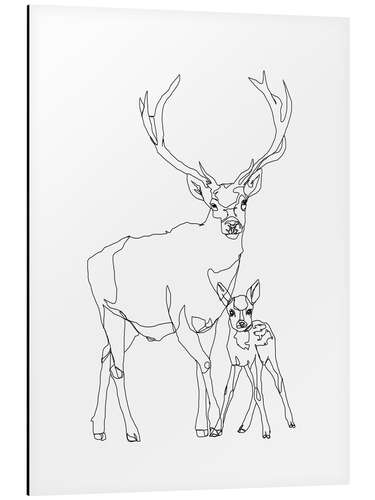 Aluminium print Bambi & Stag