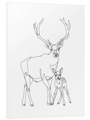 PVC-taulu Bambi & Stag