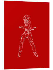 Tableau en aluminium Crimson Cowgirl