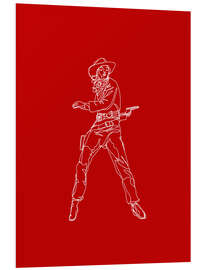 Foam board print Crimson Cowgirl