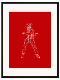 Gerahmter Kunstdruck Crimson Cowgirl