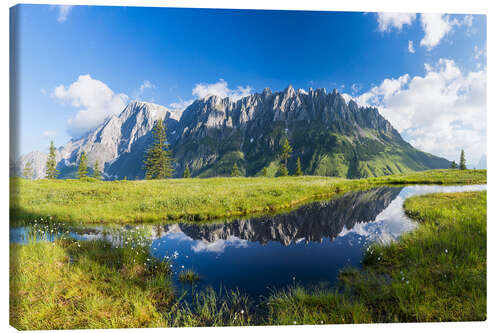 Leinwandbild Hochkönig mit Mandelwände