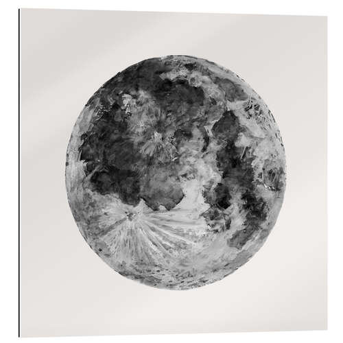 Gallery print Watercolour Moon (canvas)