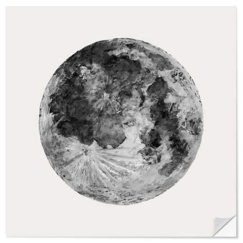 Wall sticker Watercolour Moon (canvas)