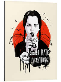 Aluminium print Wednesday Addams