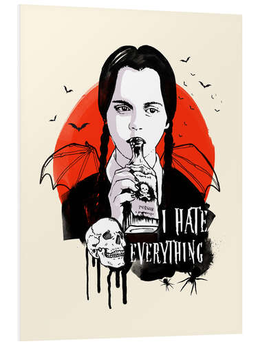 Foam board print Wednesday Addams