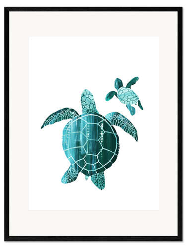 Framed art print Diving together