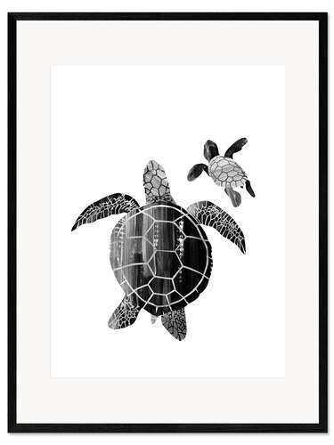Framed art print Diving together