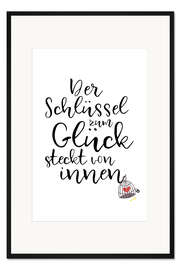 Gerahmter Kunstdruck Der Schlüssel zum Glück