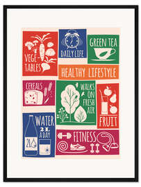 Gerahmter Kunstdruck Gesund und sportlich