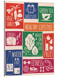 Magnettafel Gesund und sportlich