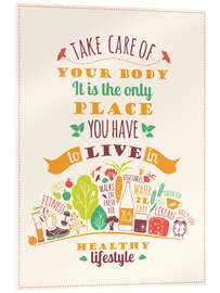 Acrylglas print Eat healthy!