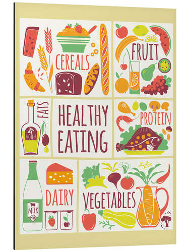 Quadro em alumínio To eat healthy food