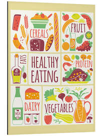 Aluminium print To eat healthy food