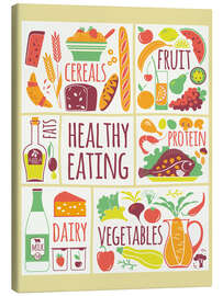 Canvas print To eat healthy food