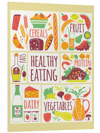 Foam board print To eat healthy food