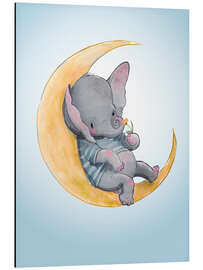 Magnettafel Elefant im Mond