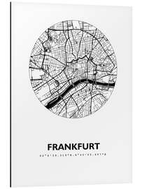 Magnettafel Stadtplan von Frankfurt, Kreis