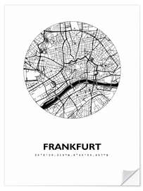 Wandsticker Stadtplan von Frankfurt, Kreis