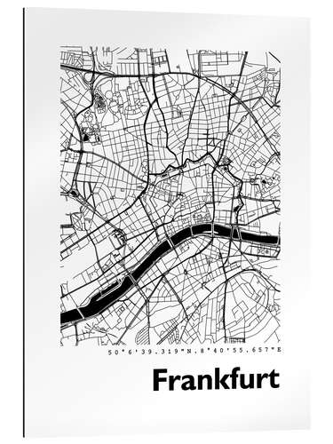 Gallery print City map of Frankfurt