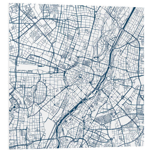 Tableau en PVC Plan de la ville de Munich