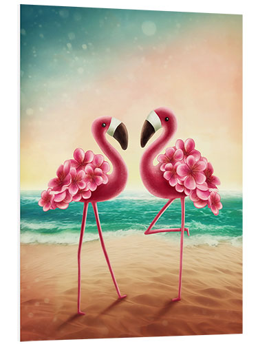 Tableau en PVC Flamants roses