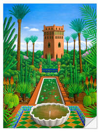 Selvklebende plakat Marjorelle Cactus