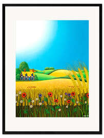 Ingelijste kunstdruk Sussex Wheatfields
