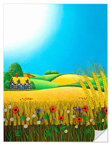 Vinilo para la pared Campos de trigo de Sussex