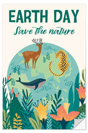 Selvklebende plakat Earth Day