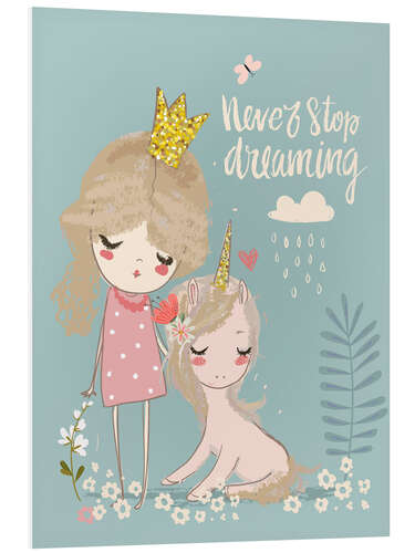 Quadro em PVC Never stop dreaming