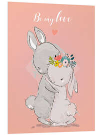 Tableau en PVC Be my love bunny