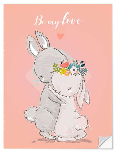 Wall sticker Be my love bunny