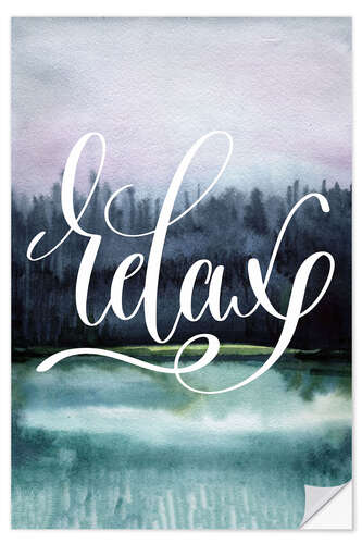 Wall sticker Relax watercolor