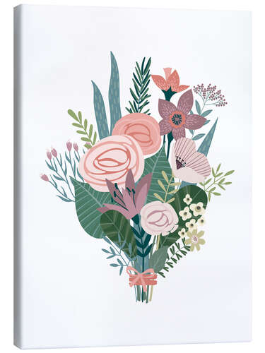 Canvas print Bouquet on white