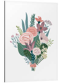 Magnettafel Blumenstrauß auf Weiß