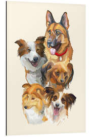 Magnettafel Hunderassen Portrait