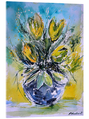 Acrylglasbild Tulpen Stillleben