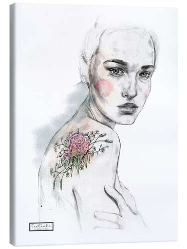 Canvas print Flower tattoo