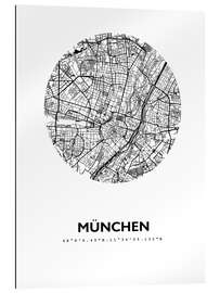 Gallery print City map of Munich, circle