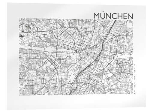 Acrylglasbild München – Stadtplan